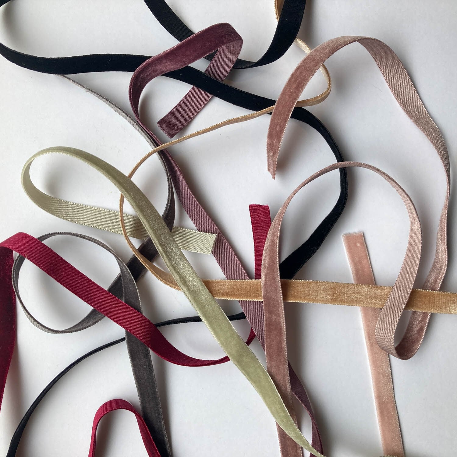 片面ベロアリボン(10mm/50cm〜)