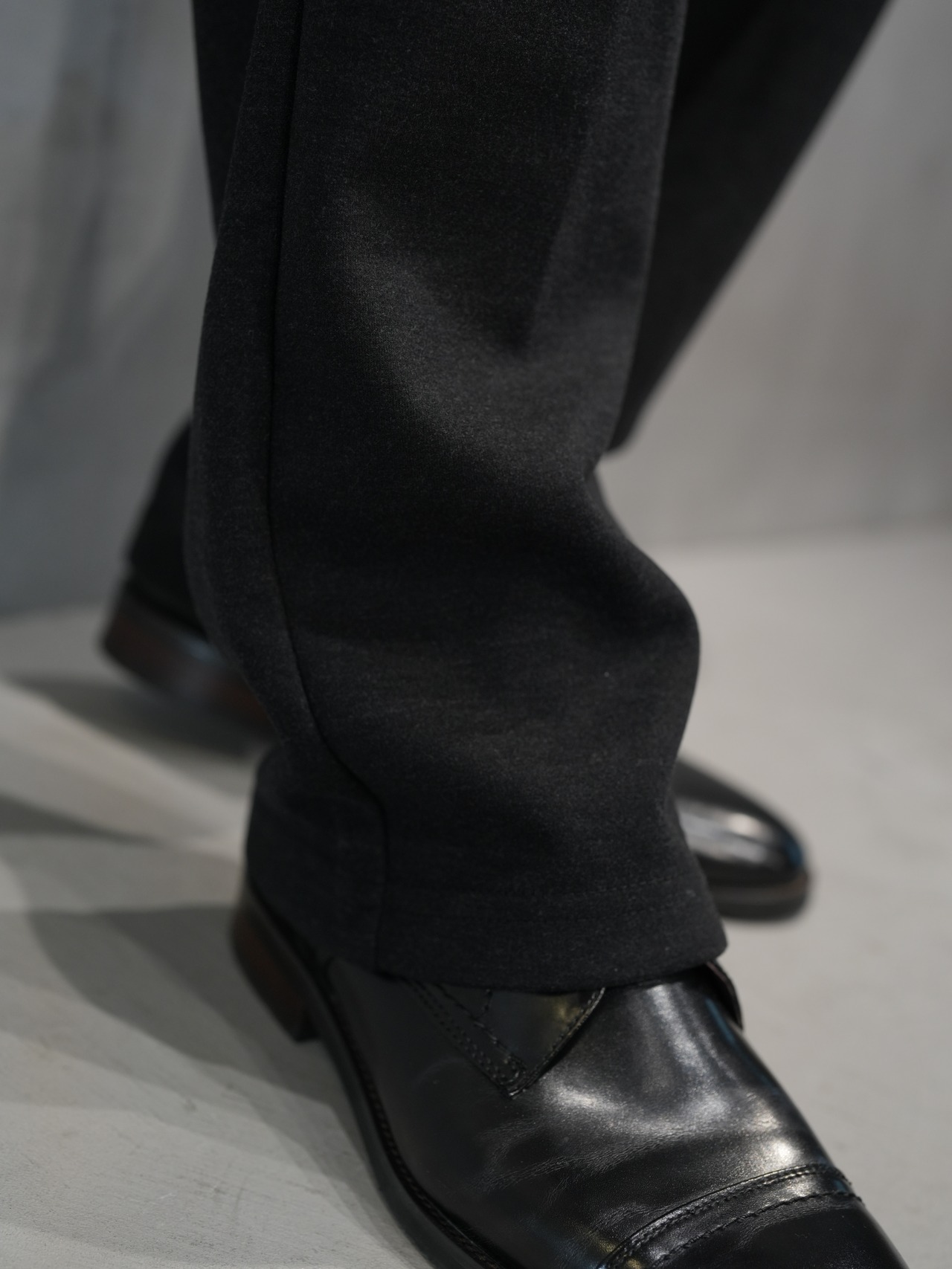 【脚長快適】ハイウエストスウェットスラックス