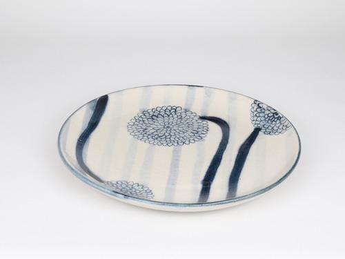 安南　丸７寸皿　花車【Ｂ級品　特価】