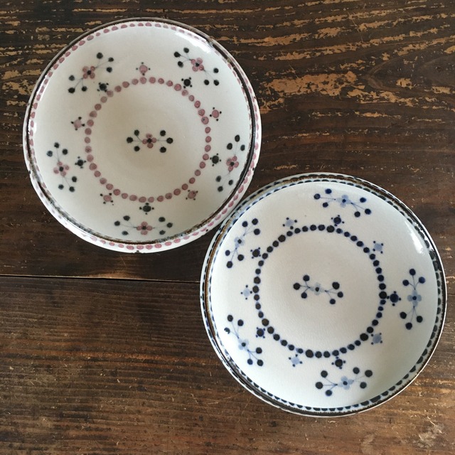 小花文　6寸深皿　陶彩窯　砥部焼