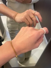 gold square bracelet