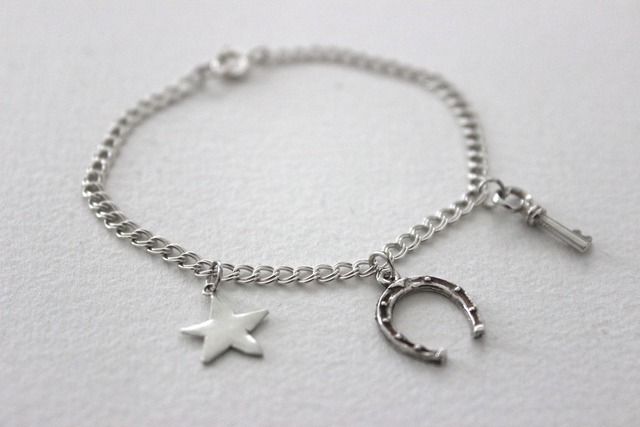 Triple Lucky Charm Bracelet 02 / Vintage Charm Bracelet