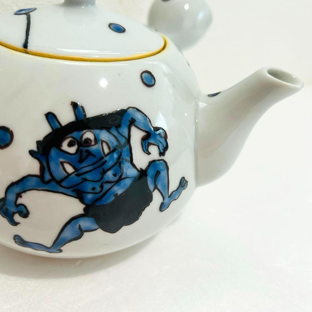 九谷焼 幸窯 鬼絵 「 鬼のお茶会 」 急須 】 | 和食器 えとふく