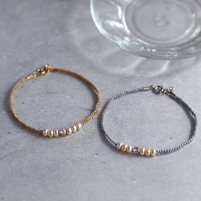 ビーズキット シルバー＆ゴールドコード・ブレスレットグキット 手作り