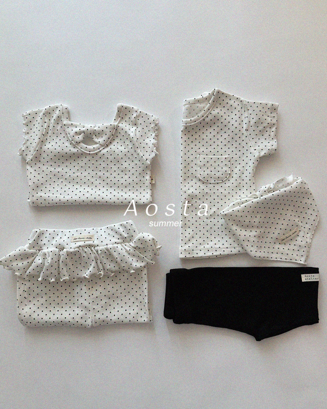 【取寄/韓国直送】Aosta 26/SM リブバイカーパンツ｜夏服｜韓国子供服