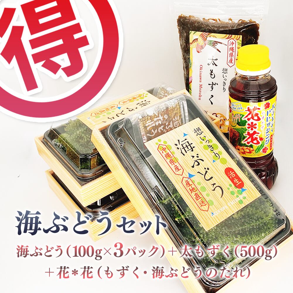 沖縄県産太もずく塩タイプ500g×2個＋もずくのタレセット | 想いっきり沖縄