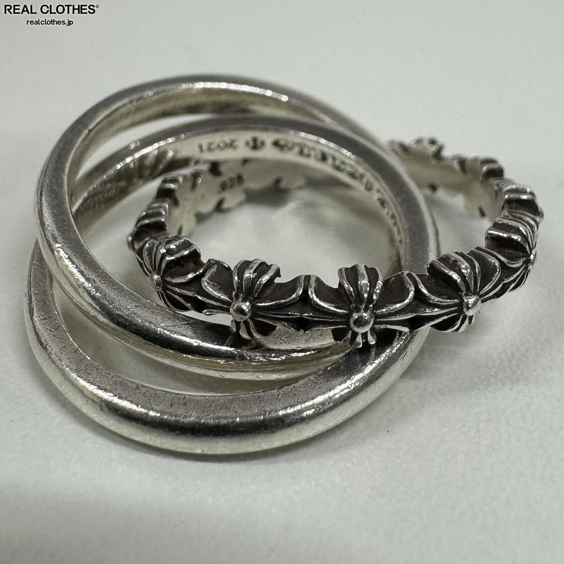 CHROME HEARTS(クロムハーツ) サイズ:7号 少く 22K TINY E CH PLS BAND 