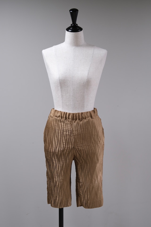 【BELPER】PLEATED SHORTS - bronze