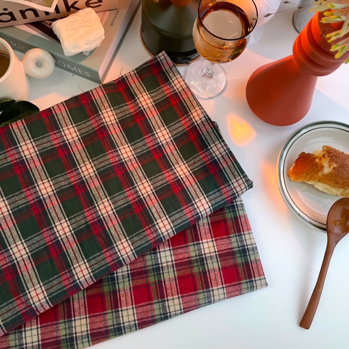 【終了】ちょっと早めのクリスマス チェック生地23FW