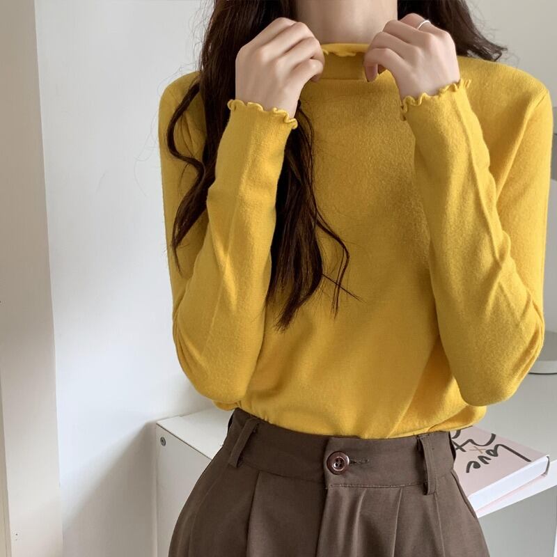 セーター オータムウィンターソリッド カラー ロング 秋物 冬物 ソリッドカラー 萌量不足61855261048