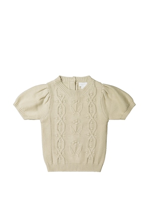 JAMIE KAY-Vivienne Knitted Top - Clay