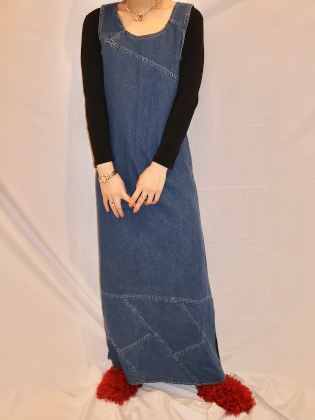 denim long dress【1182】