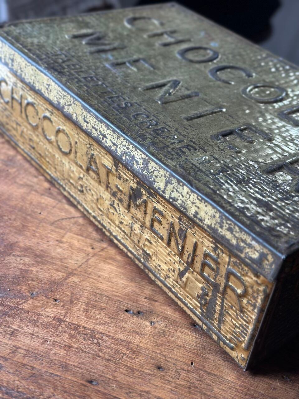 ショコラムニエのTIN缶 CHOCOLAT MENIER 長方形 | Brocante de La