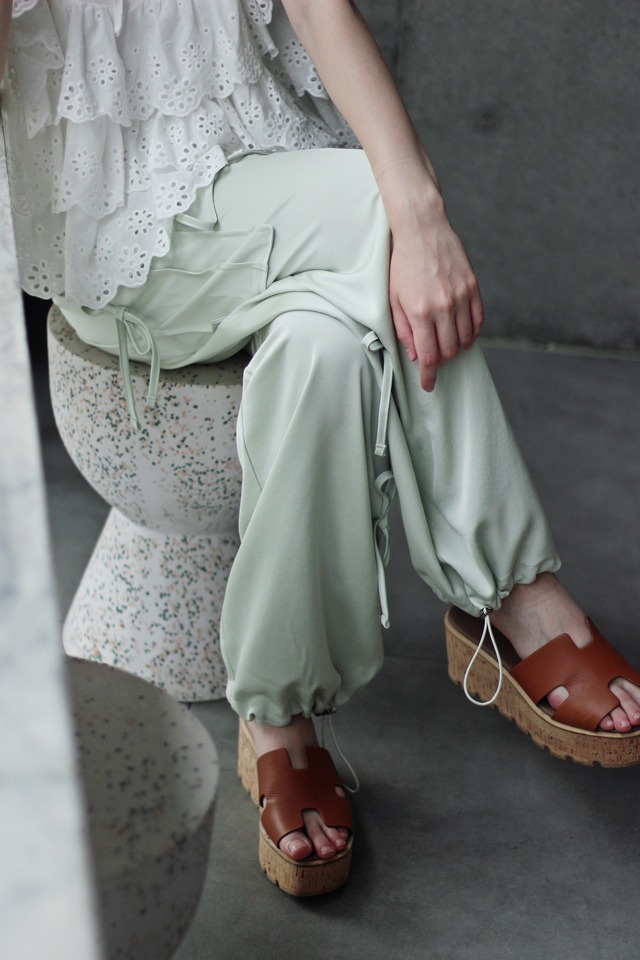 ( original）サテンリボンカーゴパンツ