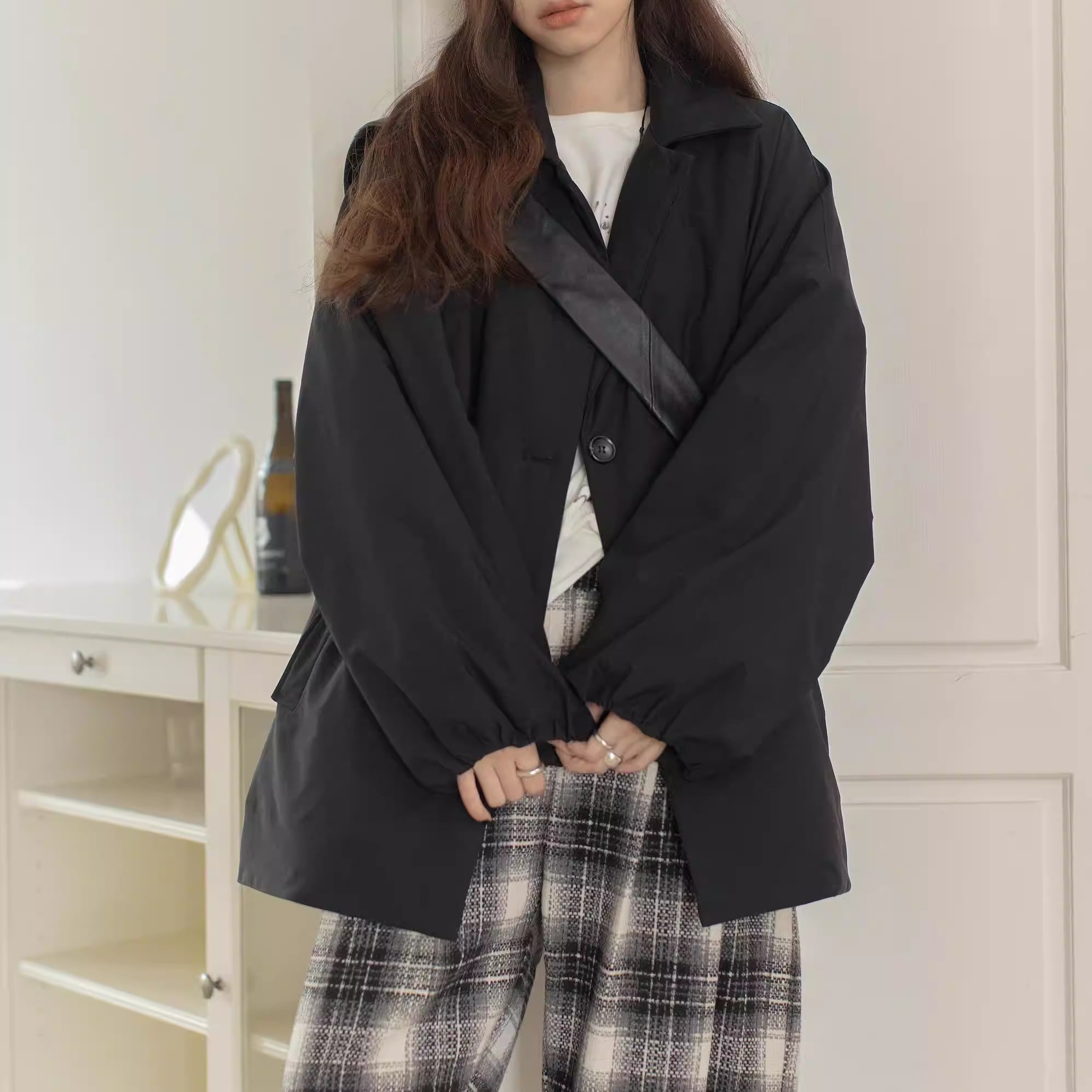 オーバーサイズミドルコート 2color AOJ0037