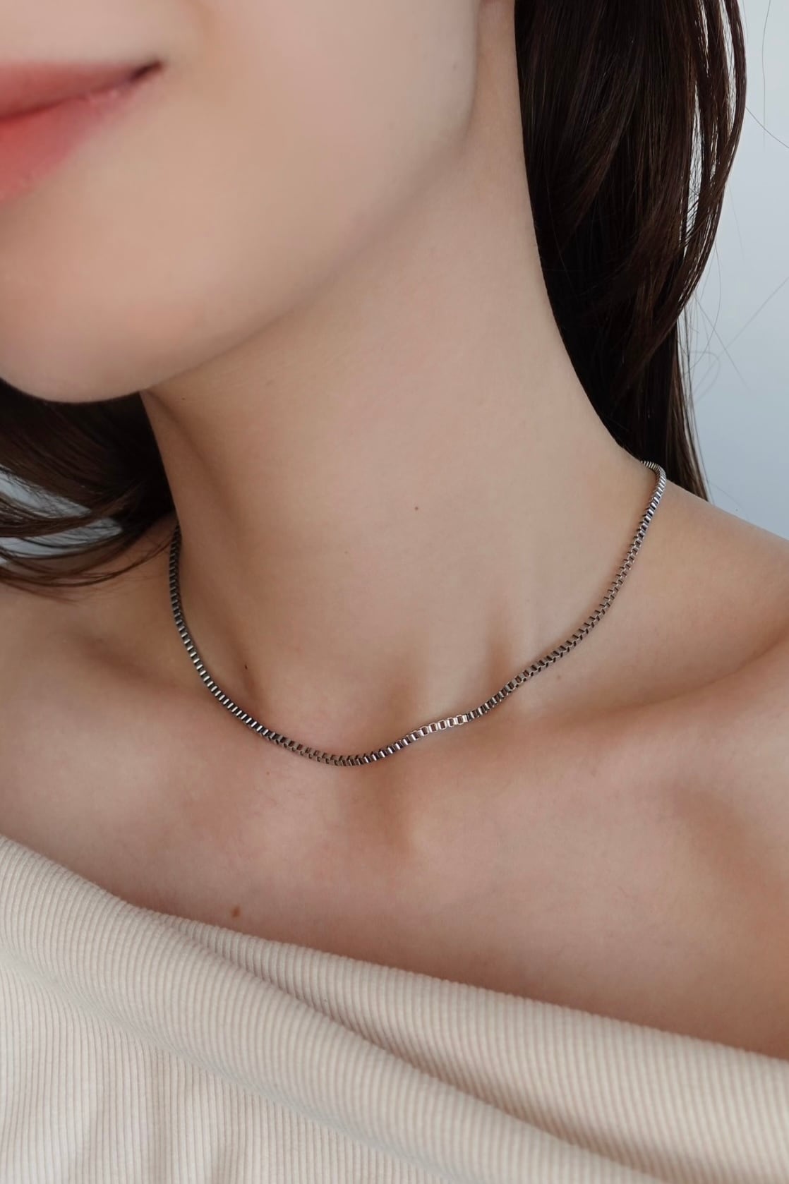 venetian chain necklace | 金属アレルギー対応のアクセサリー crea