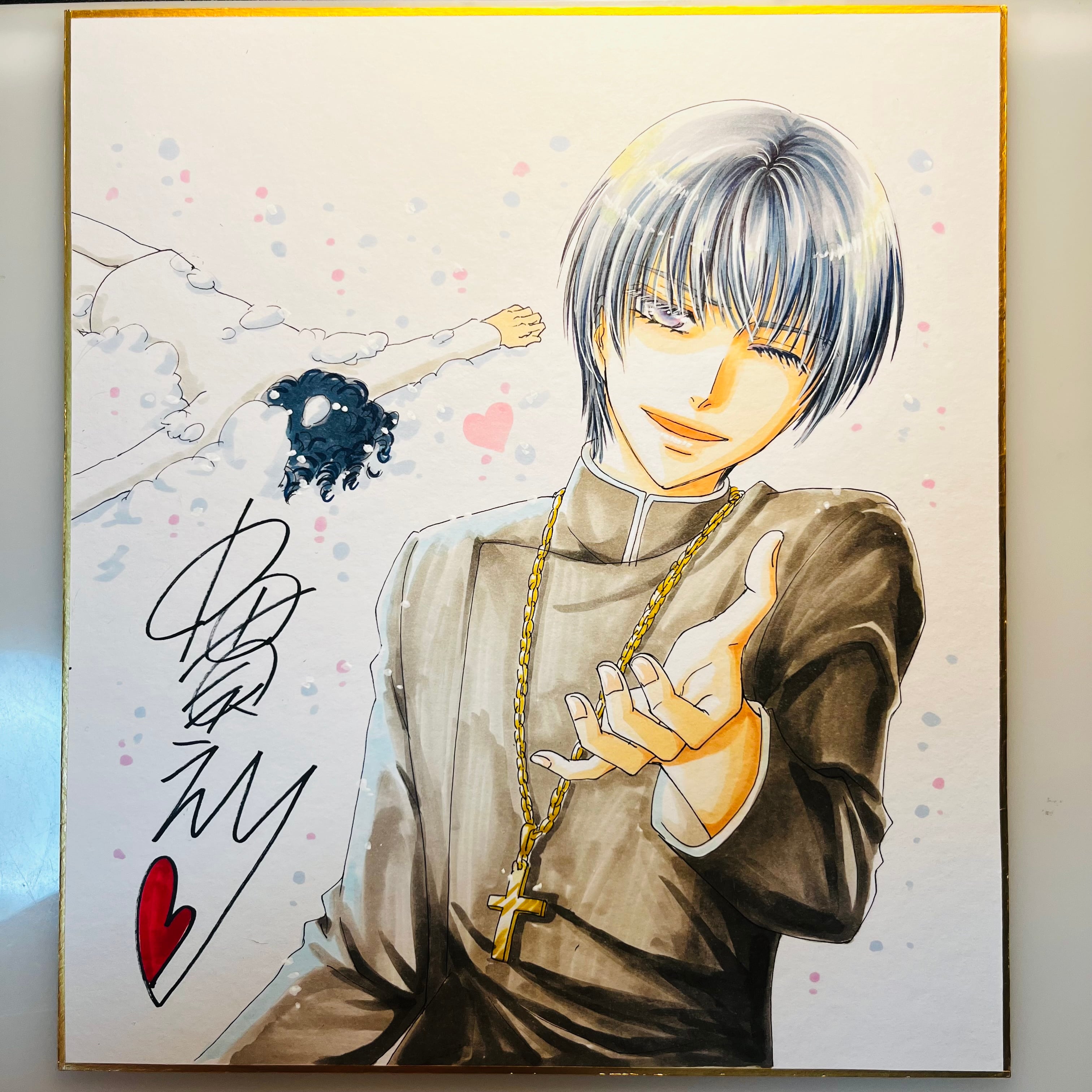 直筆イラスト色紙 輝（卒業式） | 中貫えりSHOP
