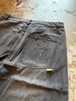 Subciety / Faded madonna denim pants / DENIM PANTS / DENIM / デニム / BLACK / 153-01217