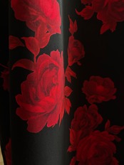 R&K red floral pattern dress-5156-8