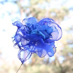 コバルトブルー｜カラフルオーガンジーのアートフラワー【造花】
