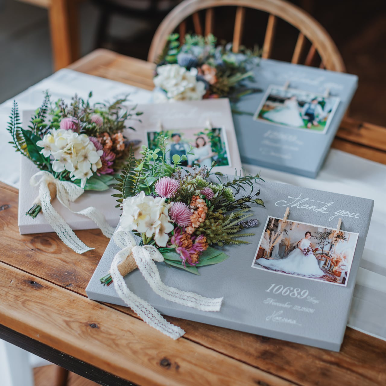 サンフラワー（感謝） 両親への感謝状】 フォトサンクスブーケ 贈呈品 子育て感謝状 結婚式