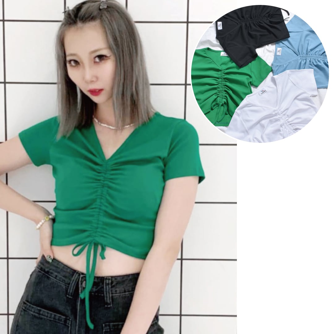 50%OFF】ギャザーコードショート丈 Tシャツ | VOLCAN&APHRODITE 公式通販