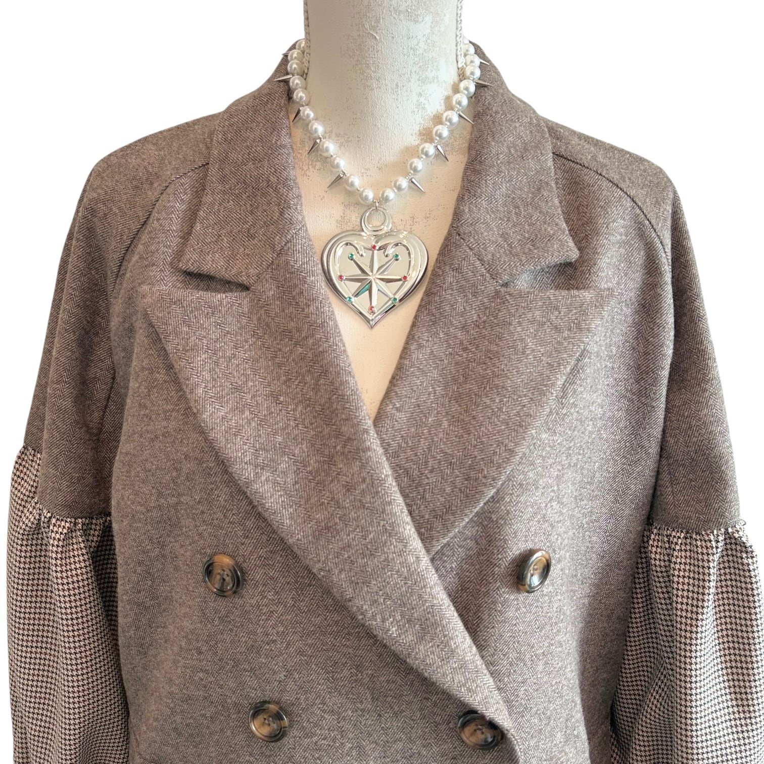 スーツワンピース BROWN