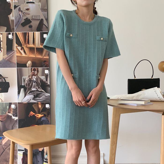 ワンピース レディース 膝丈 半袖 スリム 細身 かわいい 大人可愛い きれいめ 上品 カジュアル 清楚 フェミニン おしゃれ お洒落 綺麗 お嬢様 ナチュラル こなれ感 ラブリー キュート ガーリー レトロ ロマンチック 抜け感 主役級 存在感 学生 通学 デート お出かけ 女子会 S M L 春 夏 10代 20代 30代 40代 韓国 韓国系 着回し 普段使い 体型カバー ファッション モテ トレンド 流行 インスタ映え ブラック レッド ブルー ホワイト
