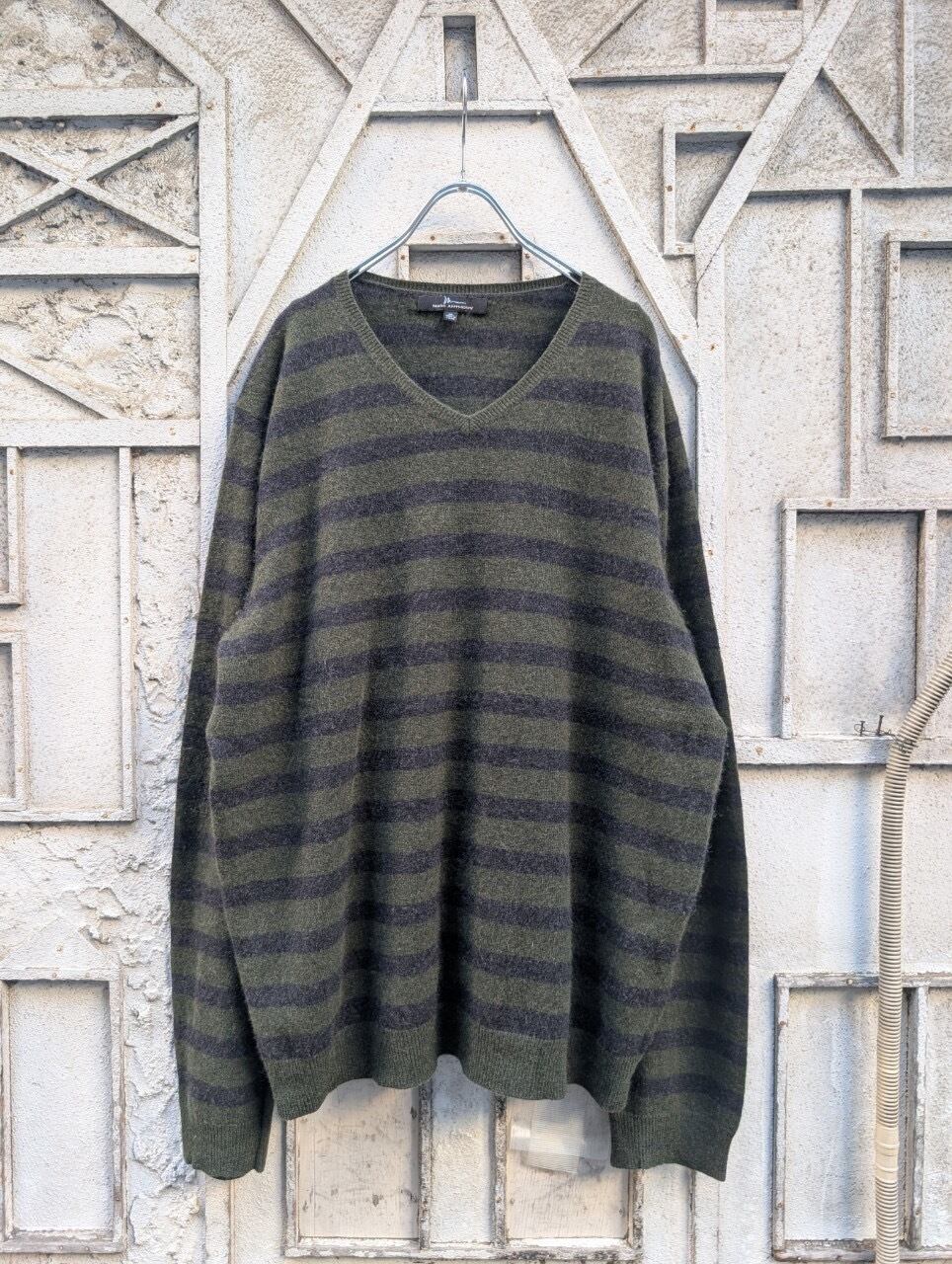 "MARC ANTHONY" cashmere boarder knit