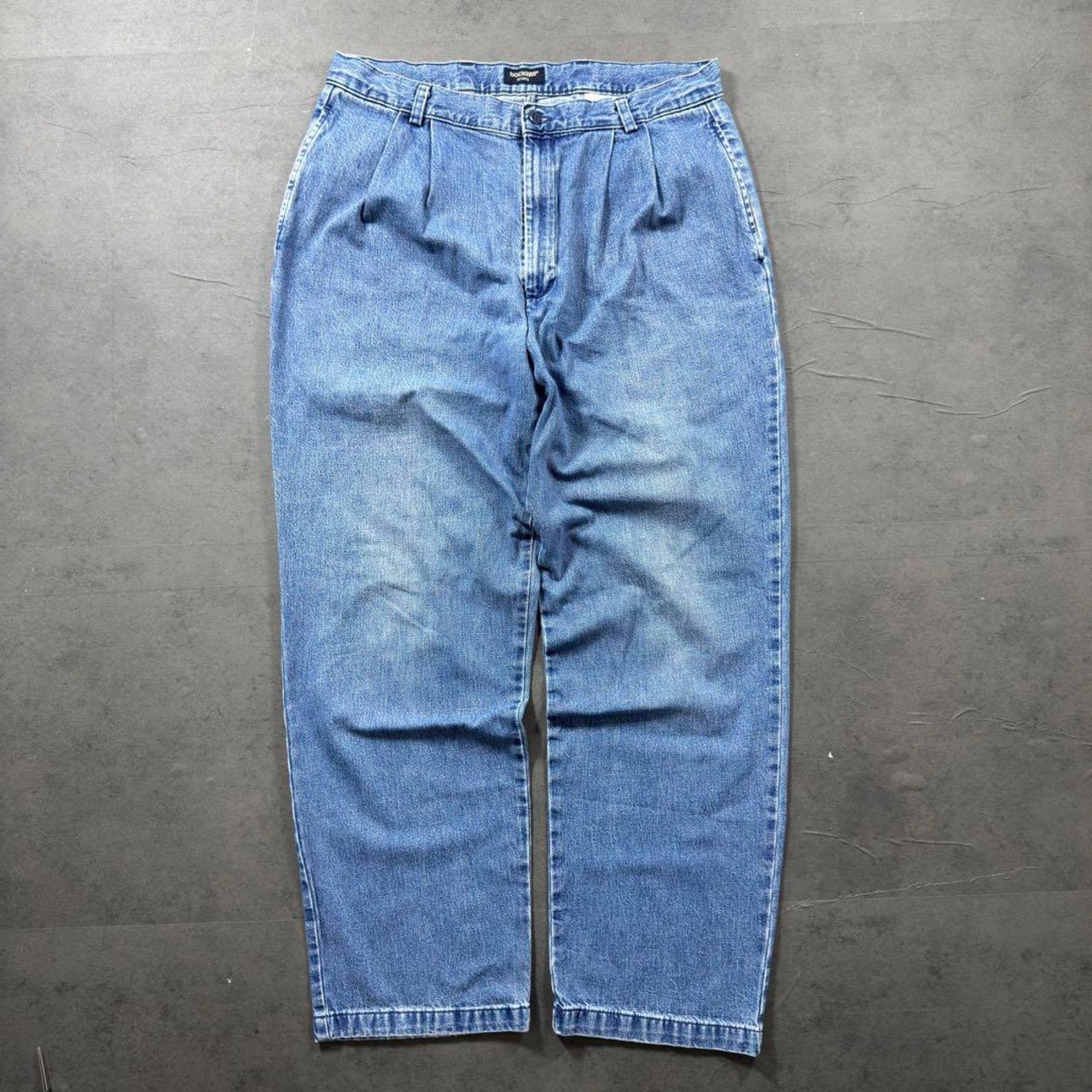 DOCKERS two tuck denim slacks W36L32 古着 - 2