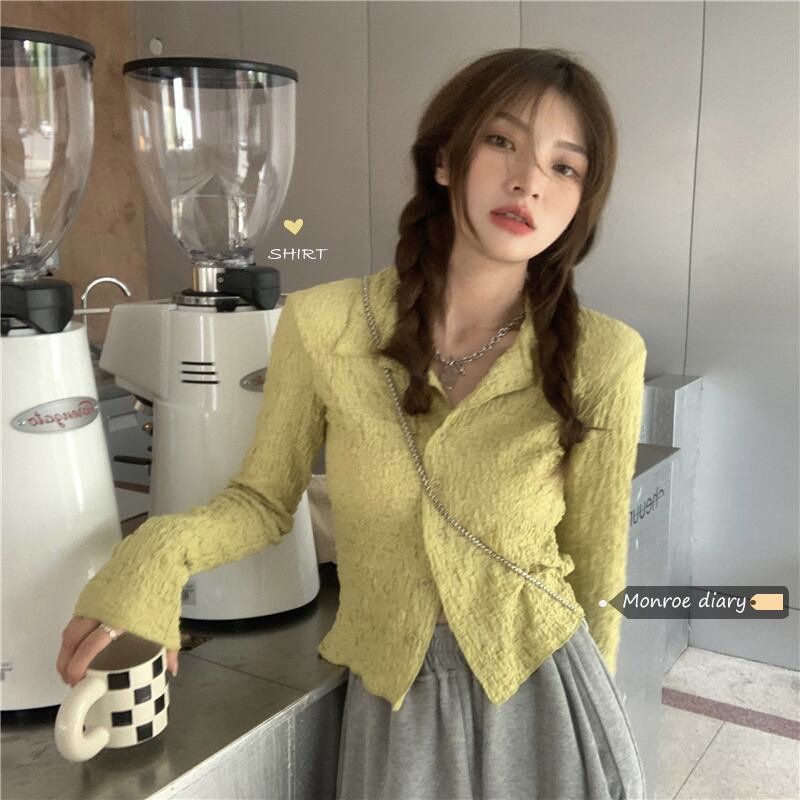 シャツ オータムジャケット ショートトップス ロング 大人ガーリー スウィート キュート カジュアル 秋物 モンロー30228689549