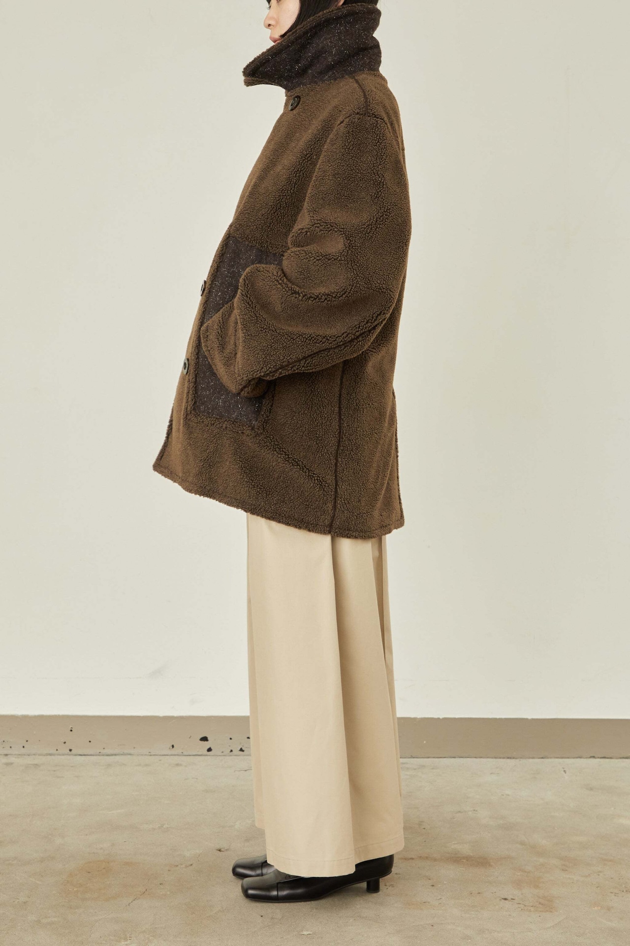 i’m here : - Boa P-Coat :Melange|ケンピメルトン/Extra TIMEピンズ