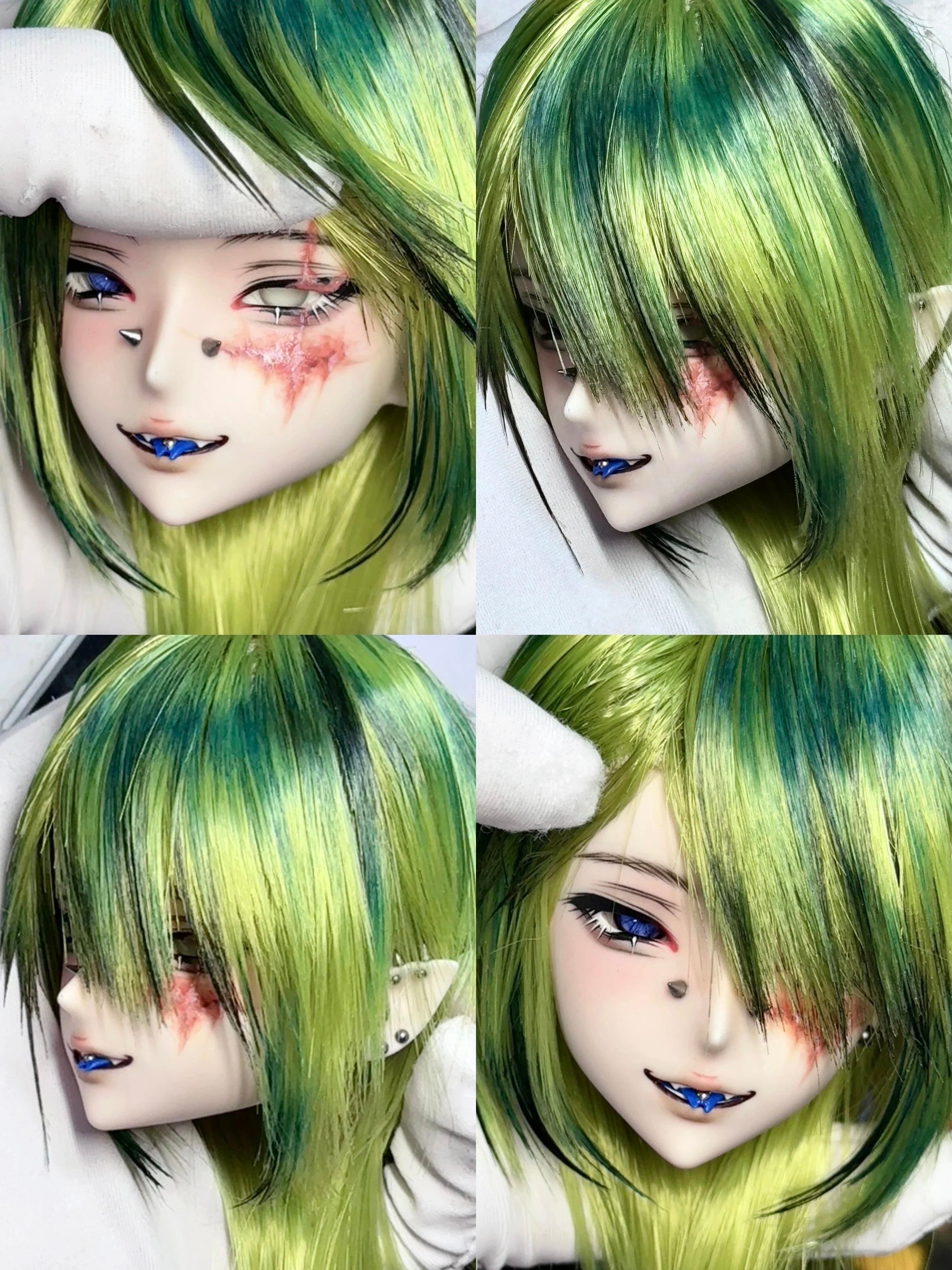 ヘッドのみ！ 焦头烂鸭自制 bjd4分头大四 带口配 树脂 二次元 四分 bjd
