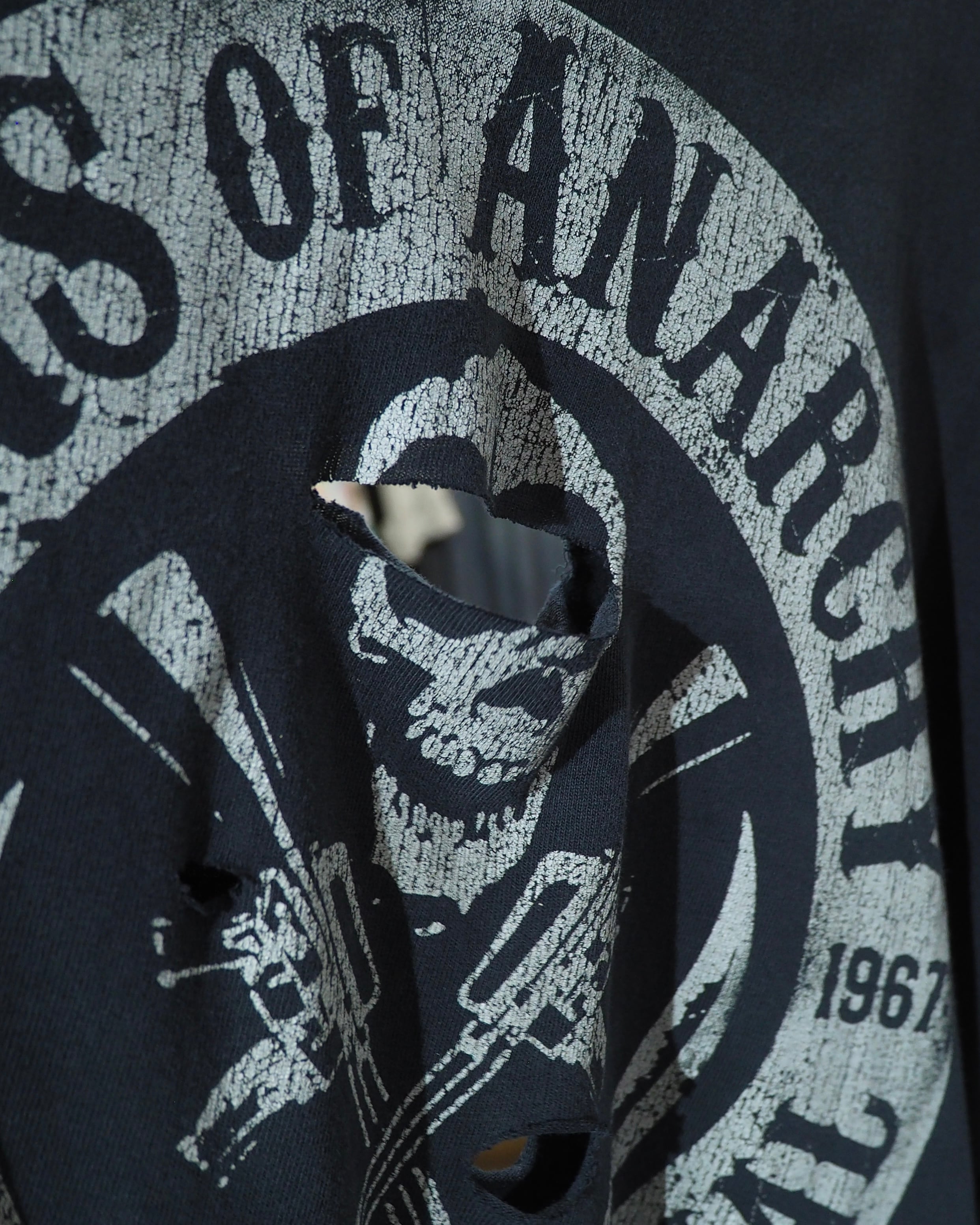 ” 循環 ” Crack Skull printed Boro Circulation Re:make SS Tee