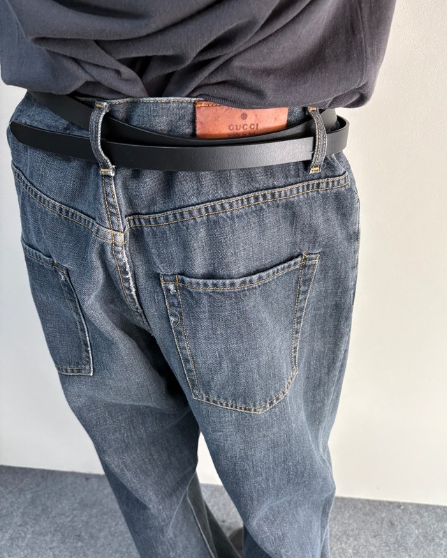 【GUCCI by Tom Ford】wide leg faded jeans