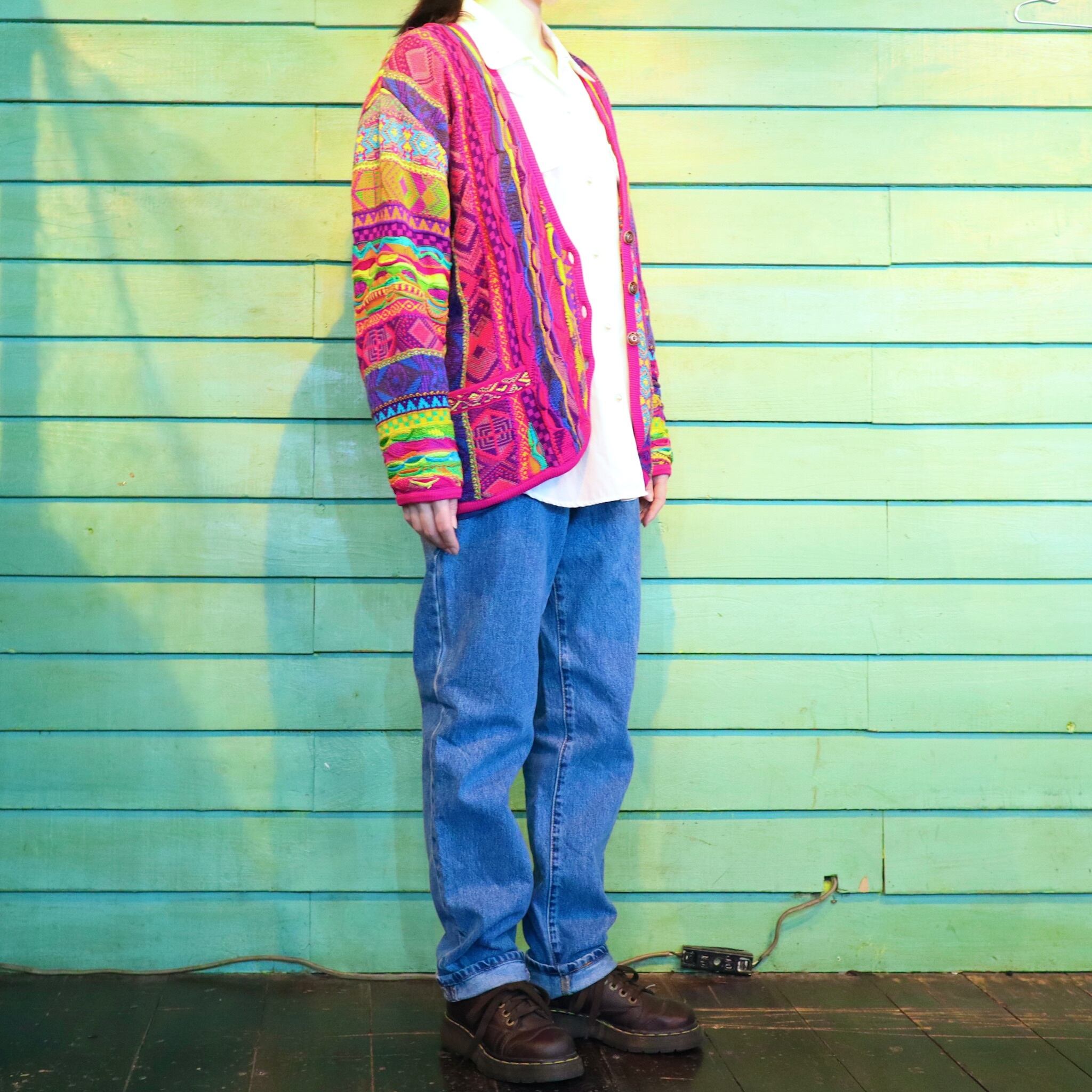 COOGI 3D Knit Cardigan Vivid | 古着取扱店YoYew（ヨーヨー）