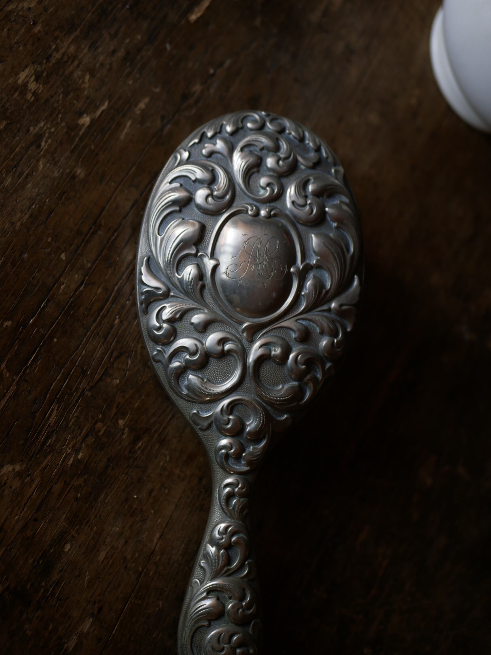 モノグラム入り アンティークミラー フランスアンティーク ブロカント