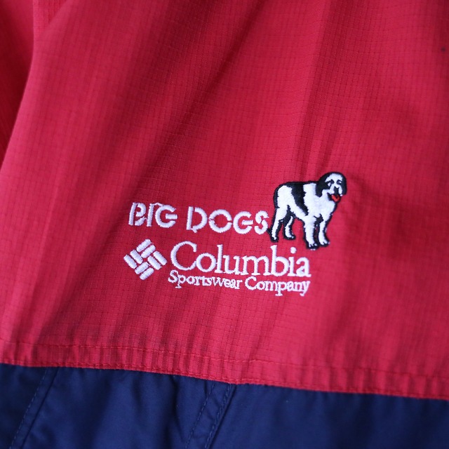 "BIG DOGS × Columbia" bi-color tech design foodie nylon jacket