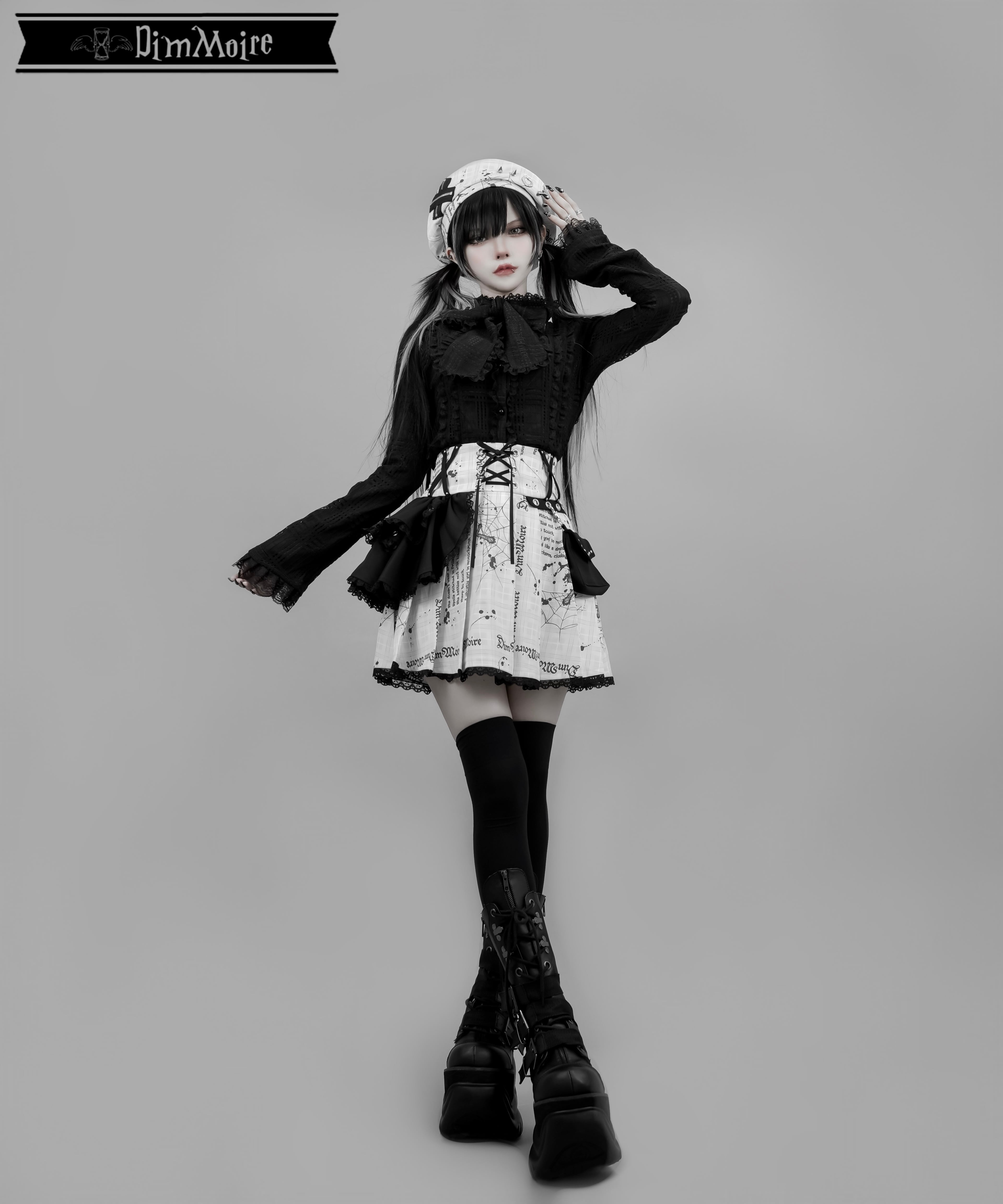 DimMoire ディムモアール 荊棘リボンタイブラウス black 荊棘リボンタイブラウス【Black】 | DimMoire