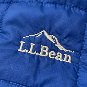 【L.L.Bean】プリマロフト 中綿ジャケット ナイロン ジップアップ 胸ポケット ワンポイントロゴ 刺繍ロゴ アウトドア エルエルビーン primaloft ライトアウター L us古着