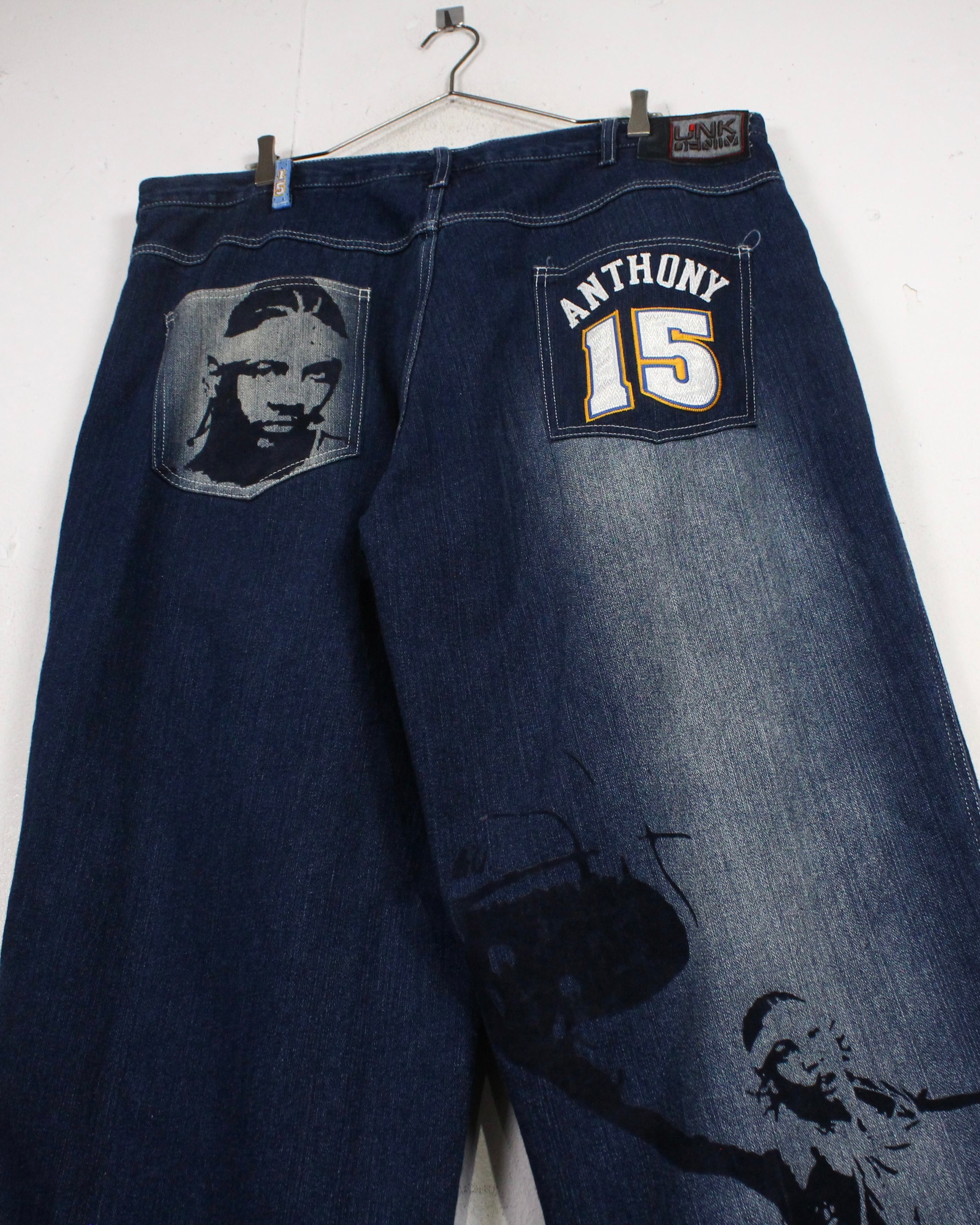 Caka act2】“UNK” “NBA” Special Baggy Denim Pants | Caka(カカ