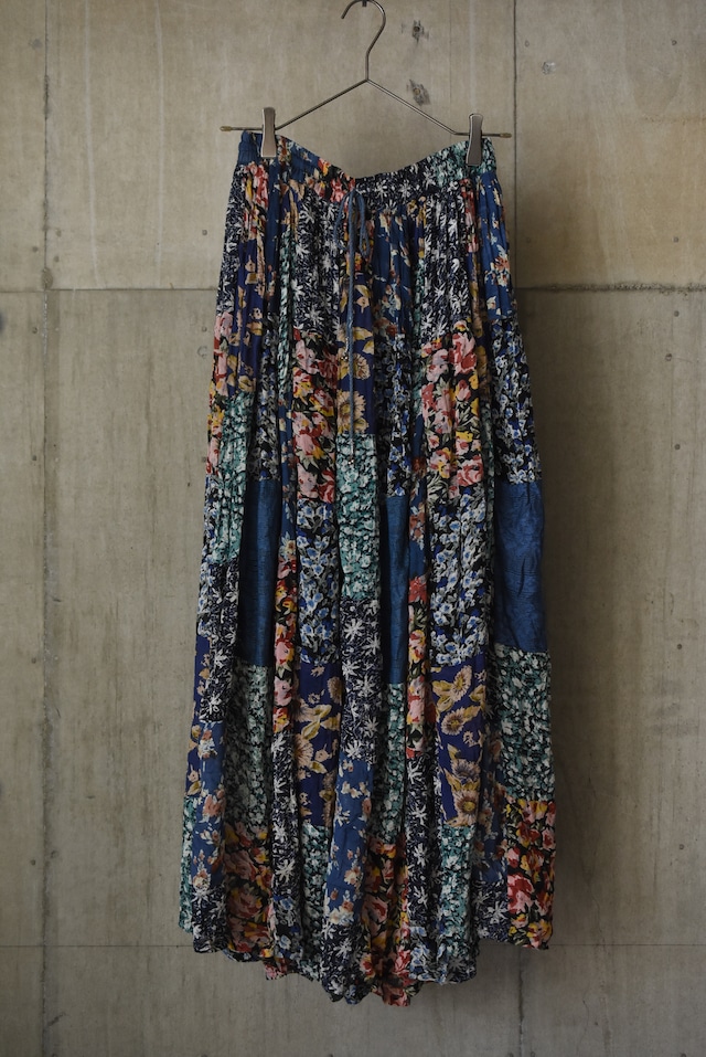 OK/80's vintage India rayon patchwork skirt.