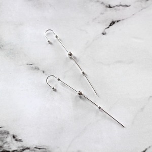 s925　シンプルドットイヤーラップピアス　シルバー925 金属アレルギー対応