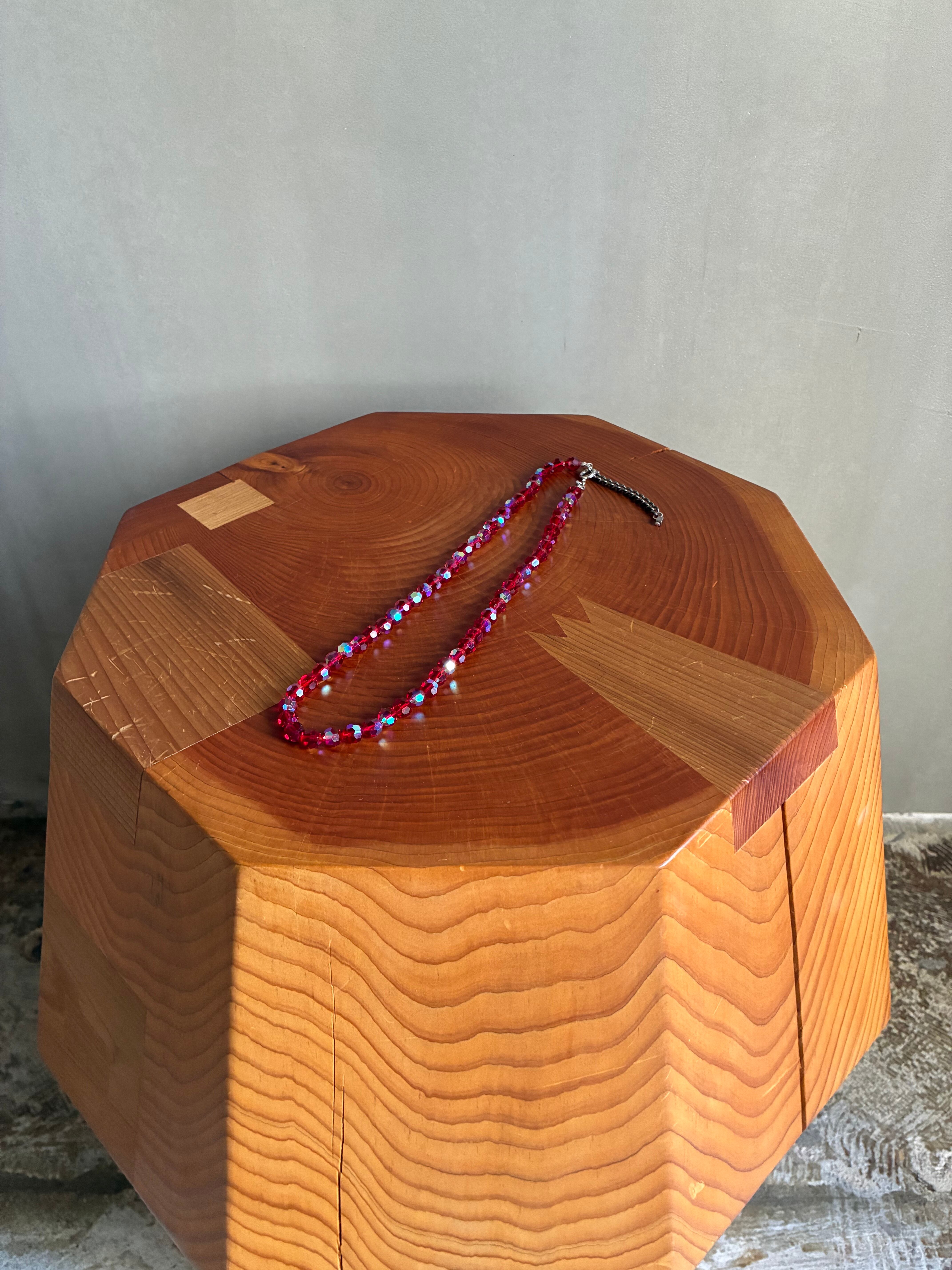 Daniel et lili "40's vintage swrovski necklace-red-"