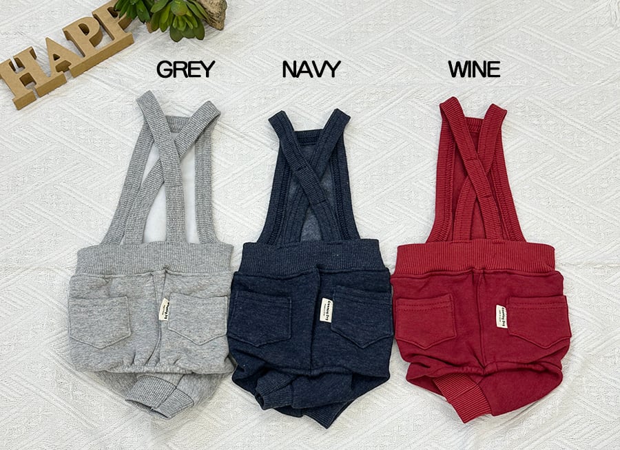 sweat pants S ~ XL 3color / 犬服 スウェットパンツ 裏起毛 無地 冬 犬用 ボトム スポーティ パンツ ドッグウェア 綿 シンプル 小型犬 中型犬 重ね着 ズボン 韓国ワンコ服 ペット洋服 伸縮性 可愛い つなぎ サスペンダー