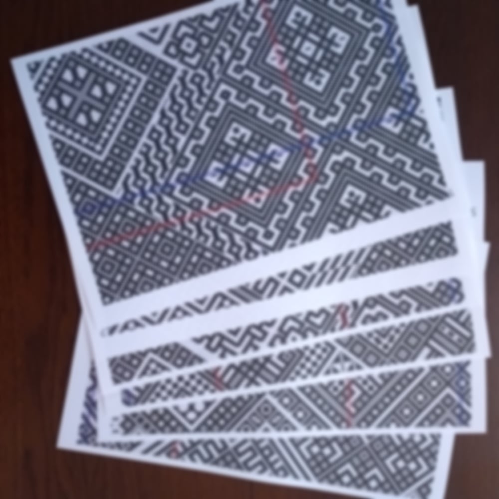 テラコッタモザイク こぎん刺し図案 | koginning cerisier