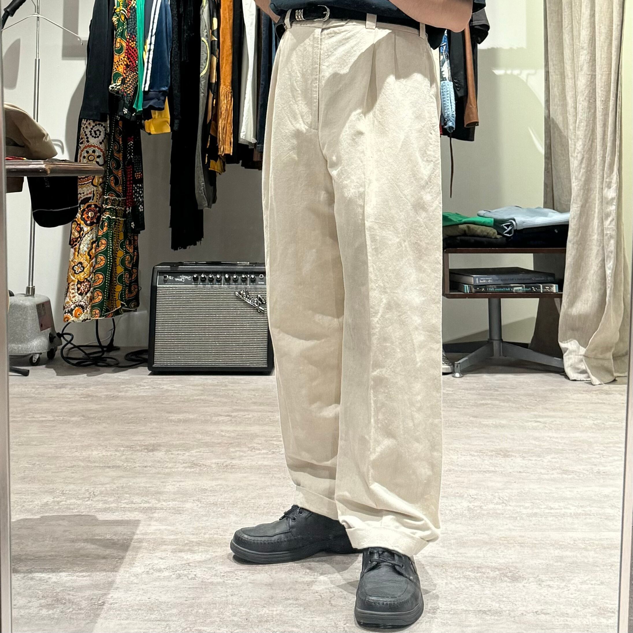 90s PERRY ELLIS コットン リネン スラックス デッドストック 90s PERRY ELLIS コットン リネン スラックス デッドストック