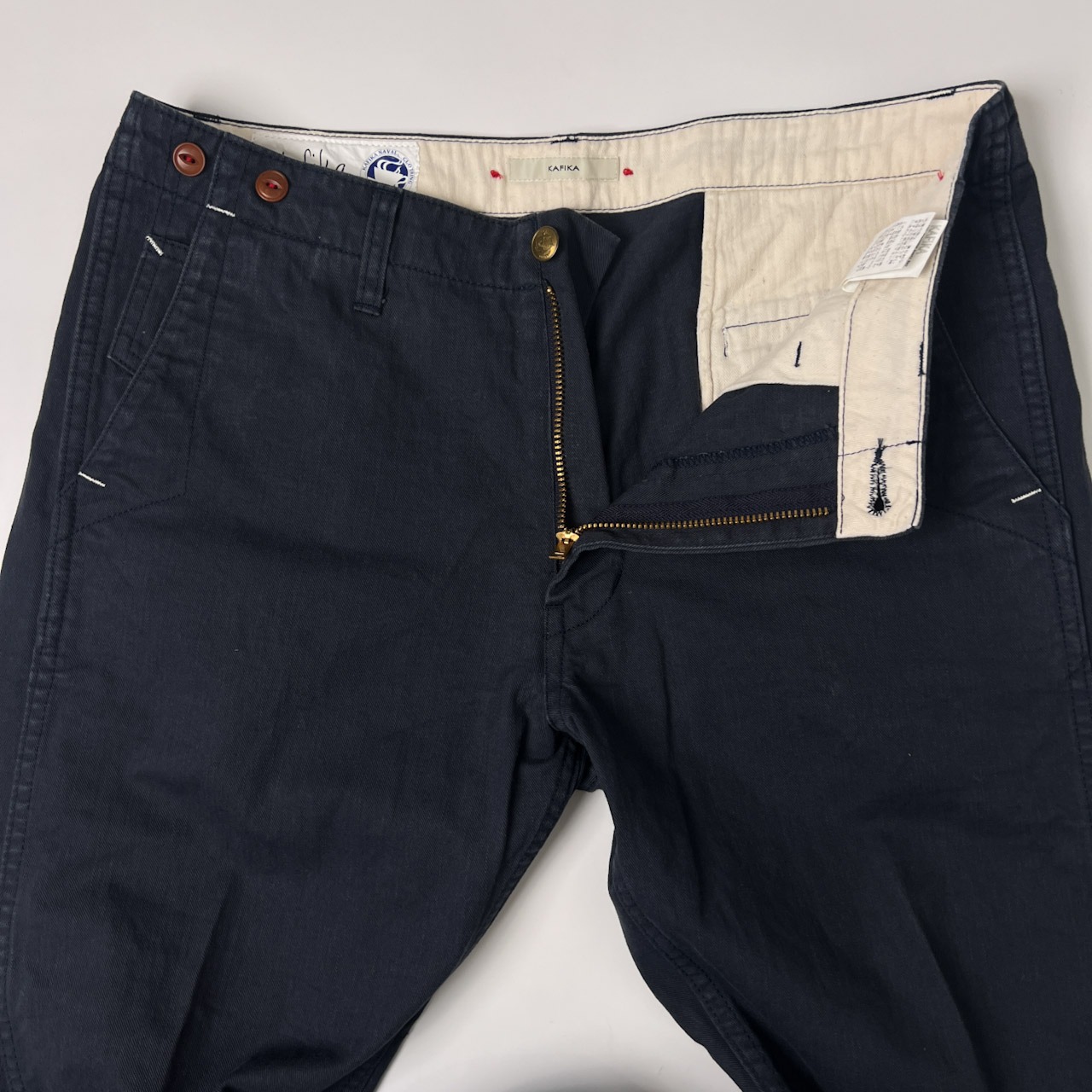 KAFIKA カフィカ コットン ワークパンツ 30/ネイビー