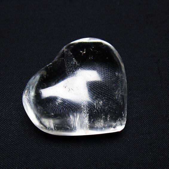 水晶 ハート置物 一点物 145-1545
