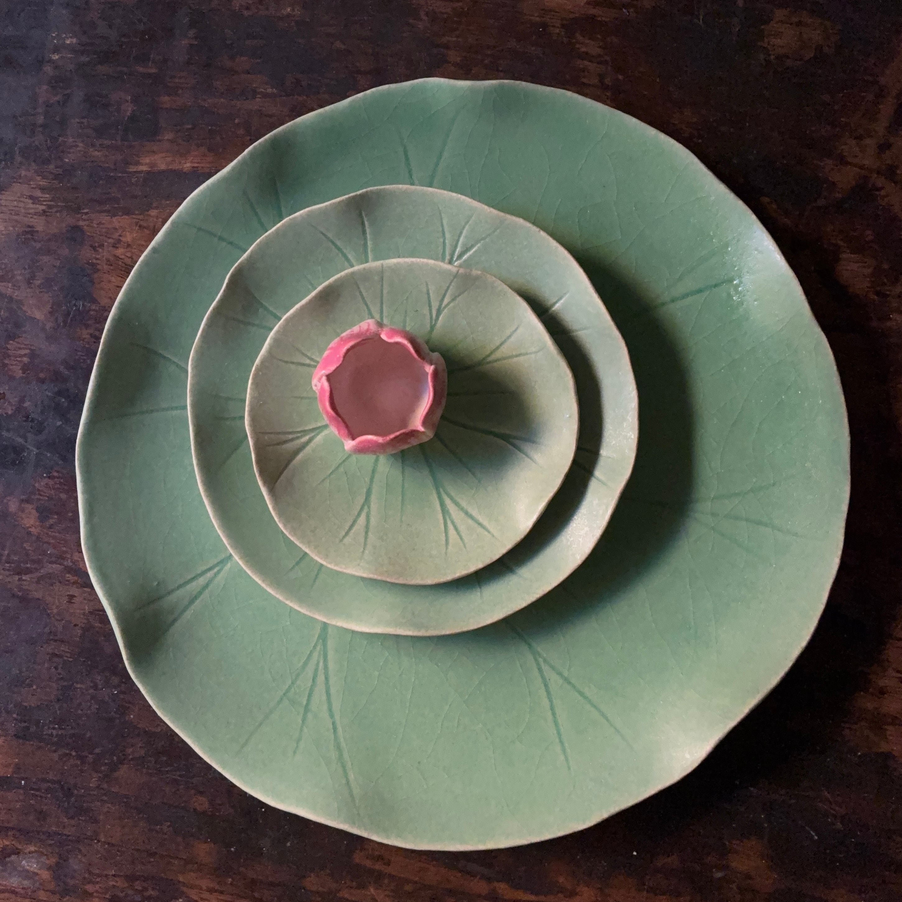 25夏】Lotus 蓮の葉取皿 (幅 16 cm) | TSUNE;田中恒子の器 オンライン